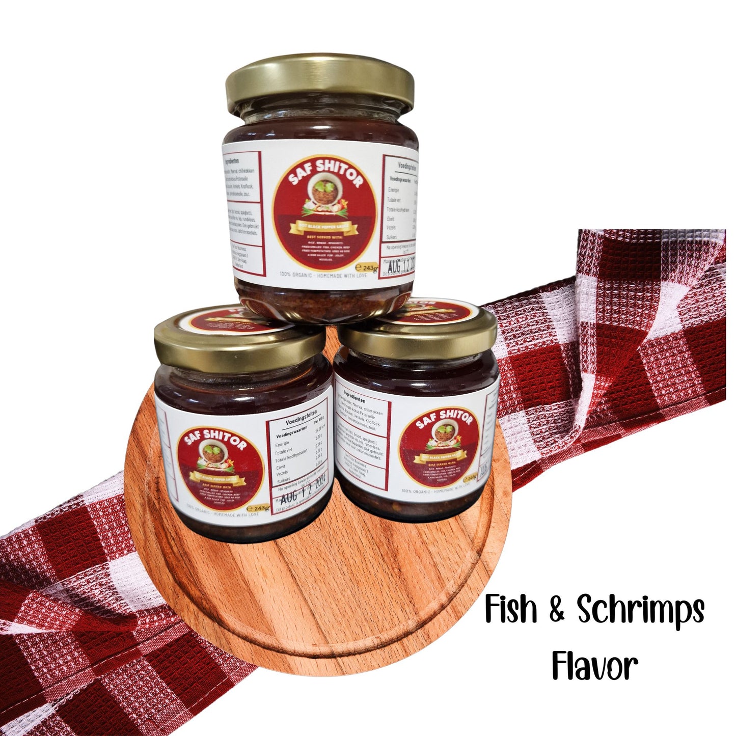Saf Fish & Scrimp  Pepper Sauce (Shito) - Pack of 2 & 3 bottles per price